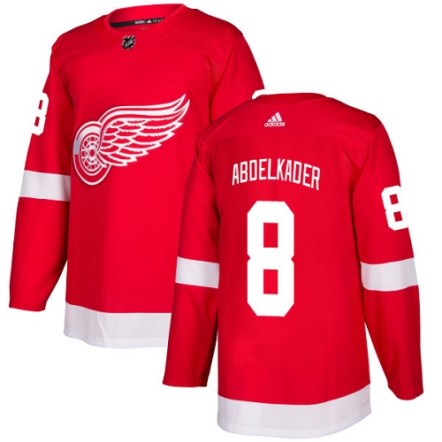 Adidas Red Wings #8 Justin Abdelkader Red Home Authentic Stitched Youth NHL Jersey